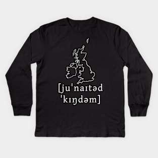 The United Kingdom (map) Kids Long Sleeve T-Shirt